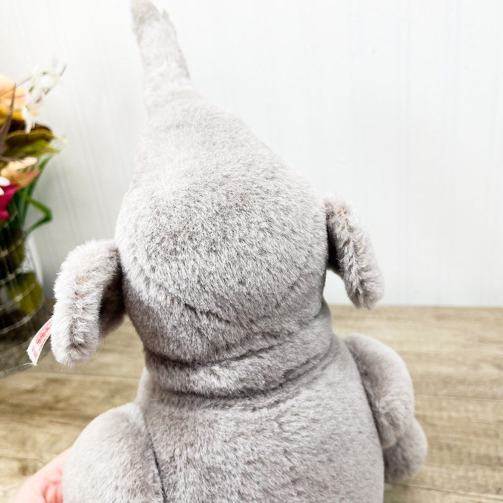 Steiff Elephant Plush Grey Mohair Collectors Button in Ear Made in Germany - Picture 6 of 16